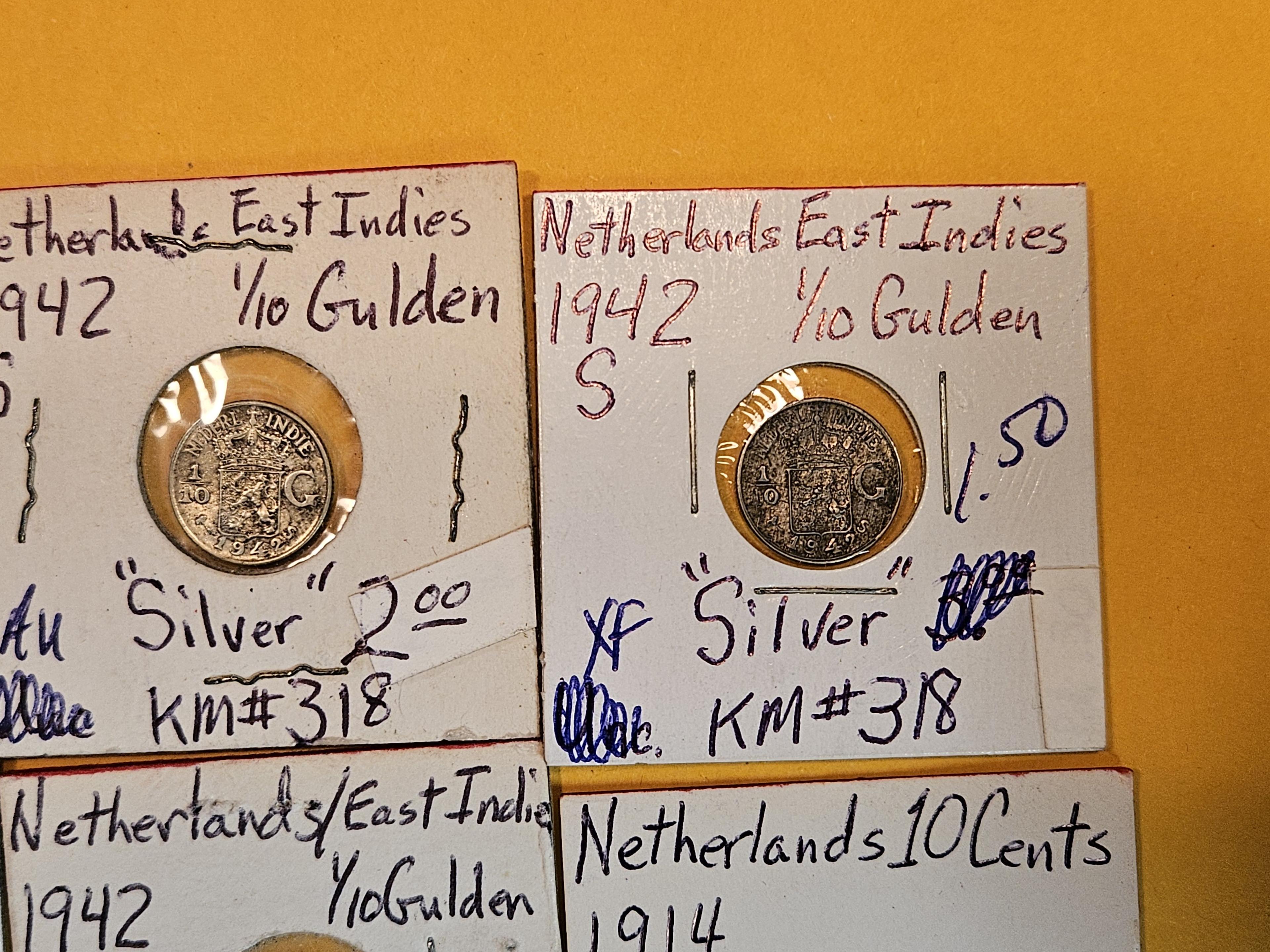 Ten mixed World Coins