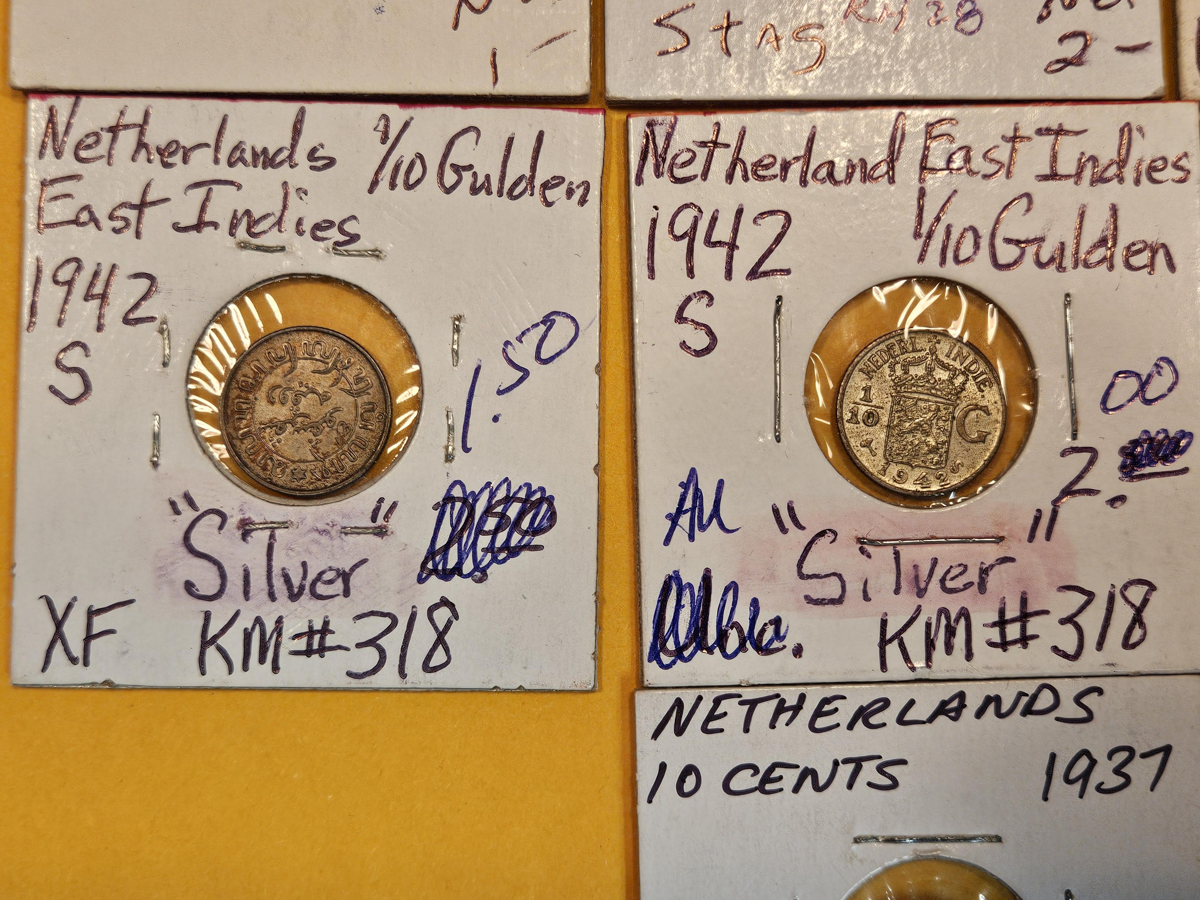 Ten mixed World Coins