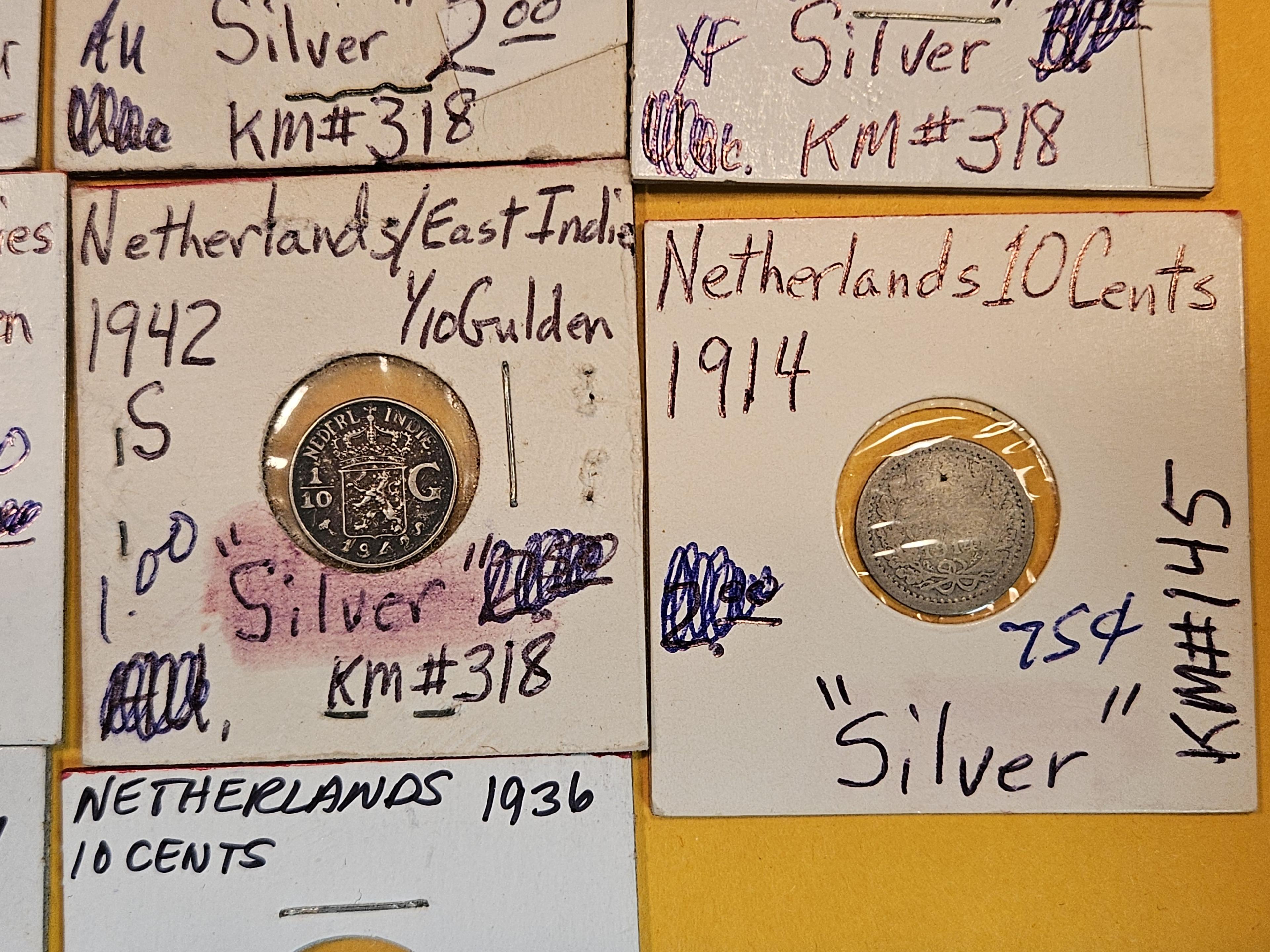 Ten mixed World Coins