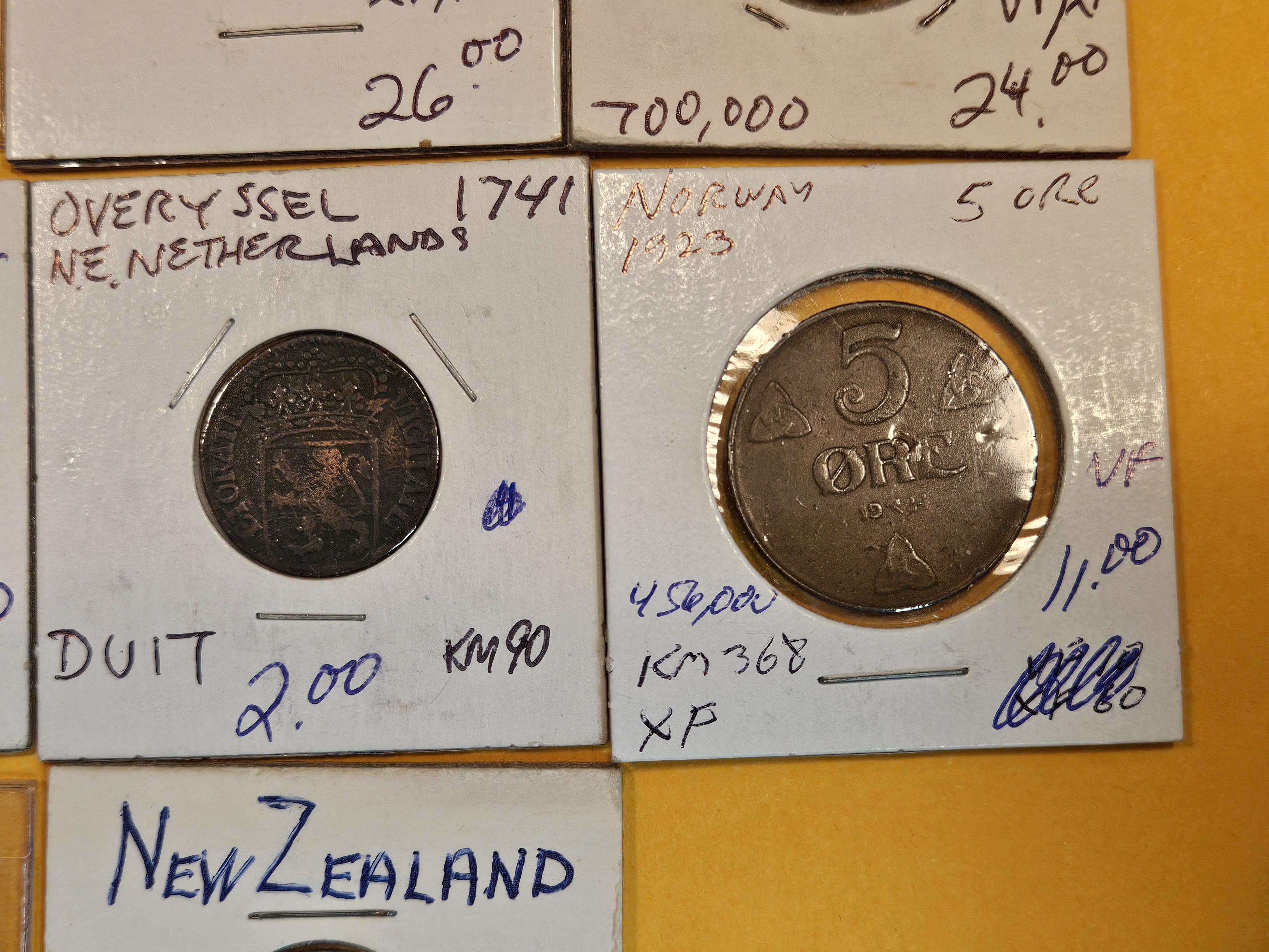 Ten mixed World Coins