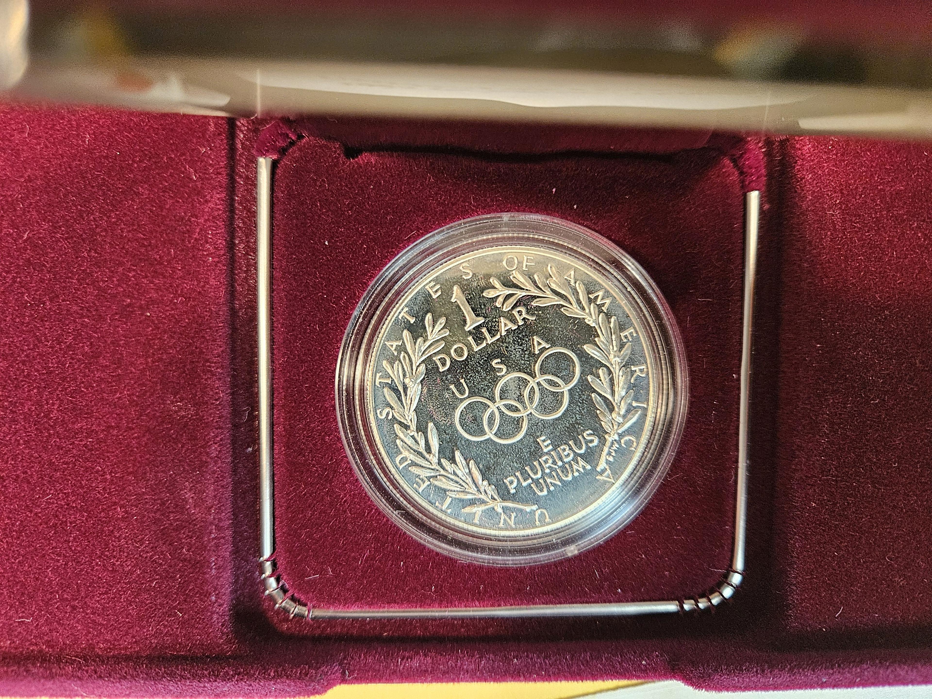 1988 Olympic Proof Deep Cameo Commemorative Silver Dollar