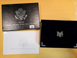 1992 US SILVER Proof PREMIER Set