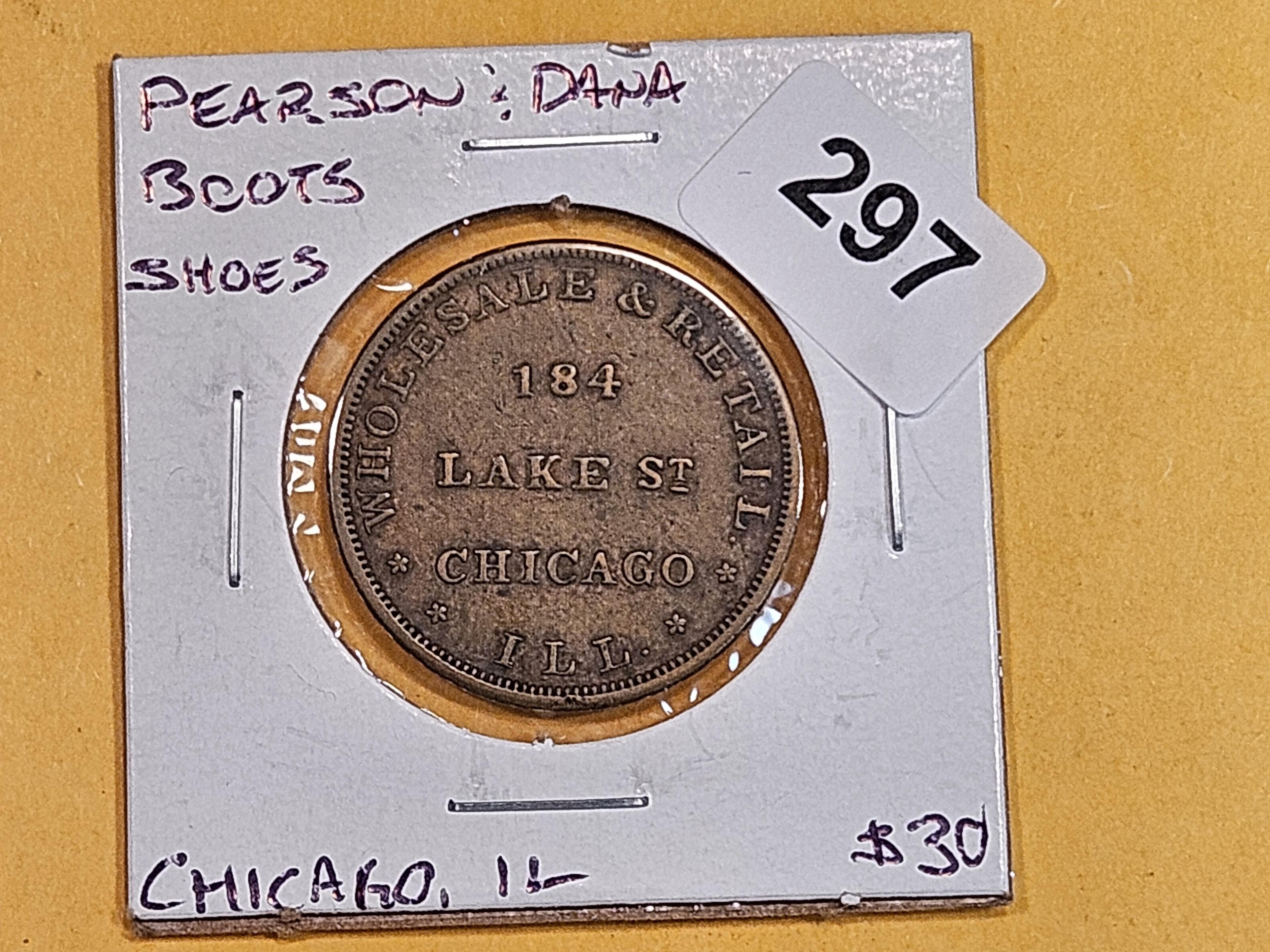 Hard Times Token Merchant's Store Card in About Uncirculated