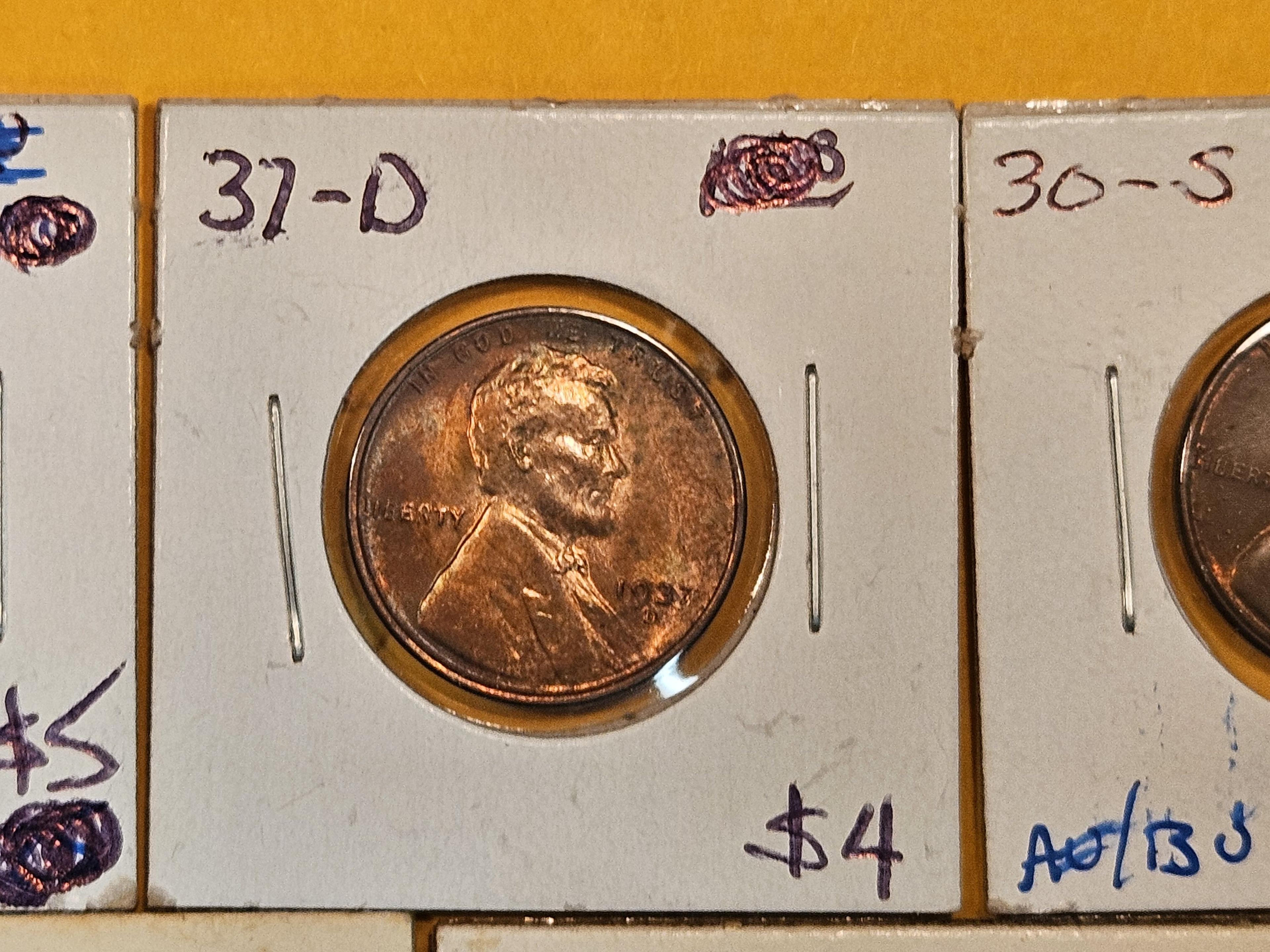 Twelve Better grade Wheat cents