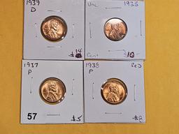 Four Better Grade Wheat cents