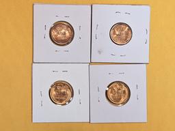 Four Better Grade Wheat cents