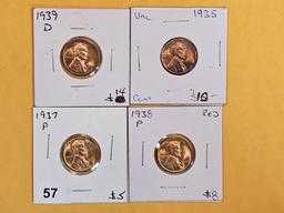 Four Better Grade Wheat cents