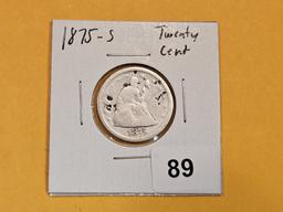 1875-S Twenty Cent piece