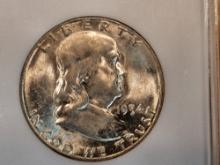 Brilliant Uncirculated plus 1954-S Franklin Half Dollar