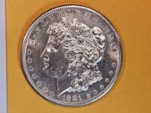 Choice Brilliant Uncirculated Plus 1881-S Morgan Dollar