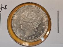 1883 No Cents Liberty "V" Nickel