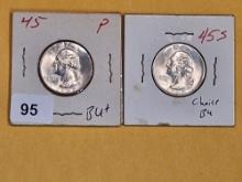 Brilliant Uncirculated and Choice Brilliant Uncirculated Washington Quarters