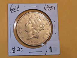 GOLD! 1889-S Gold Liberty Head Twenty Dollar Double Eagle