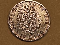 GOLD! 1879 German States Prussia Gold 10 marks