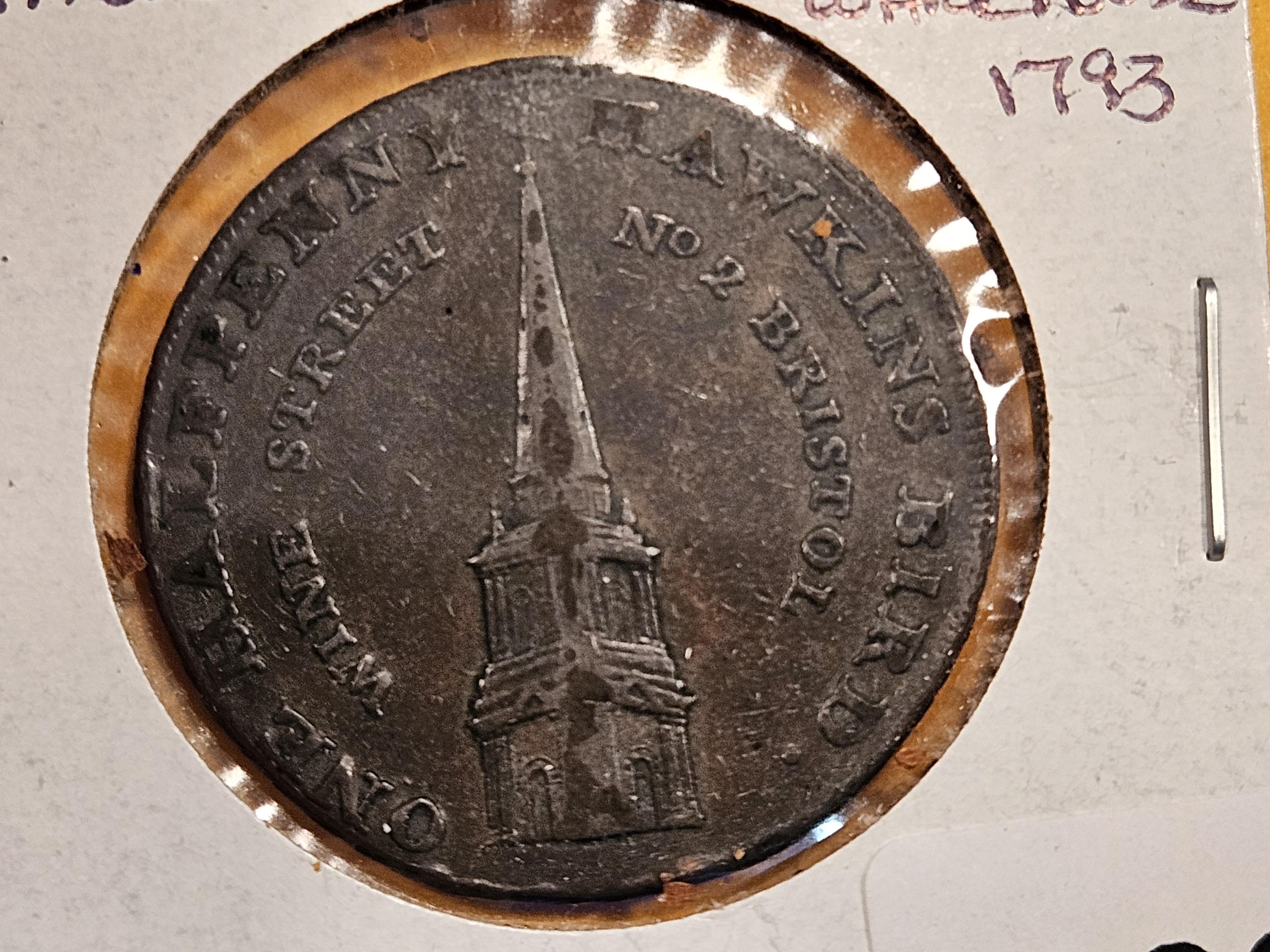 CONDER TOKEN! 1793 Somerset-Bristol Half Penny
