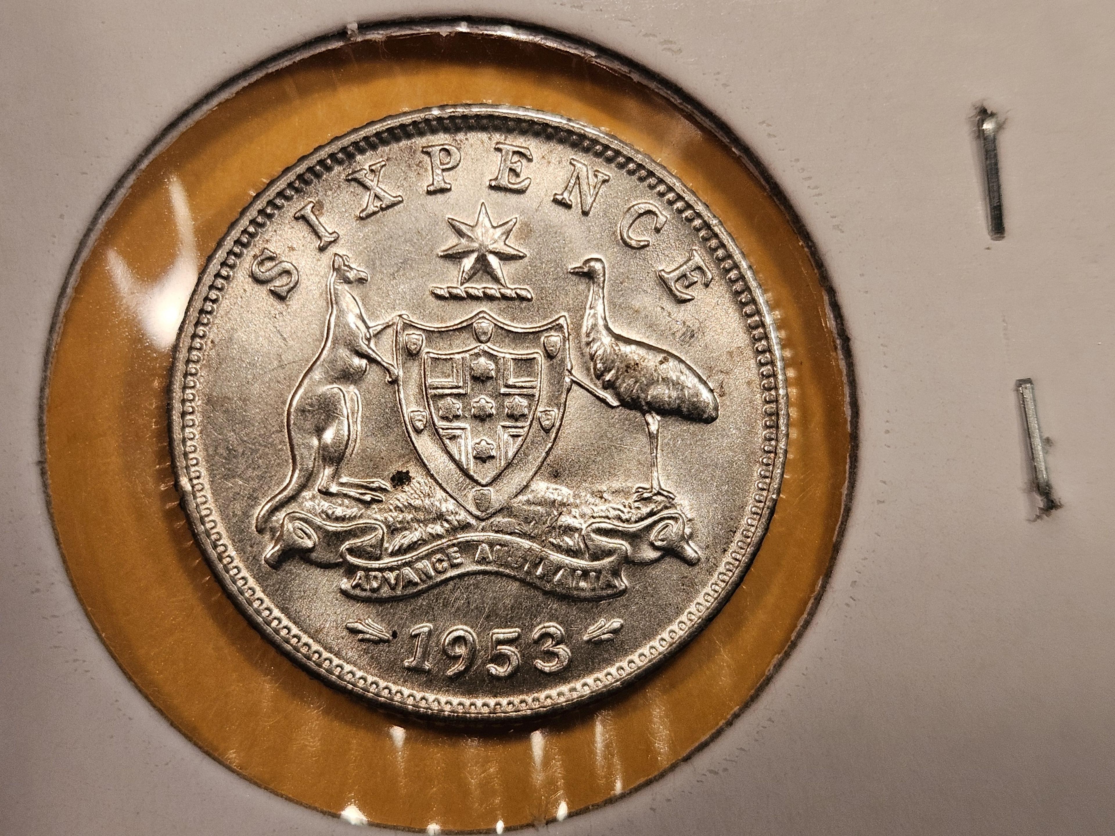 1953 Australia 6 pence