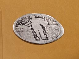 Standing Liberty Quarter made into an elongated