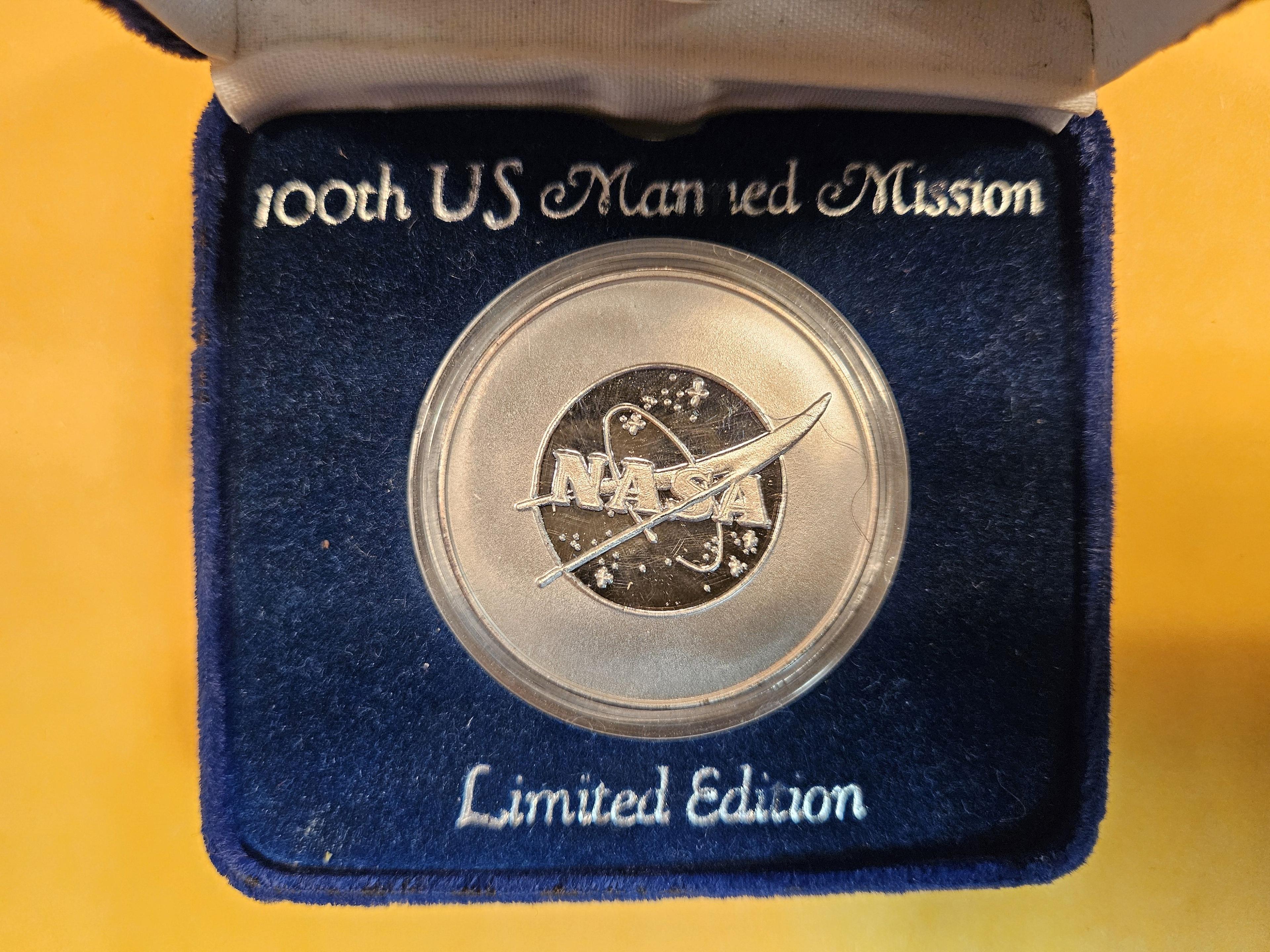 Cool 100th US Manned Mission NASA SILVER Proof coin