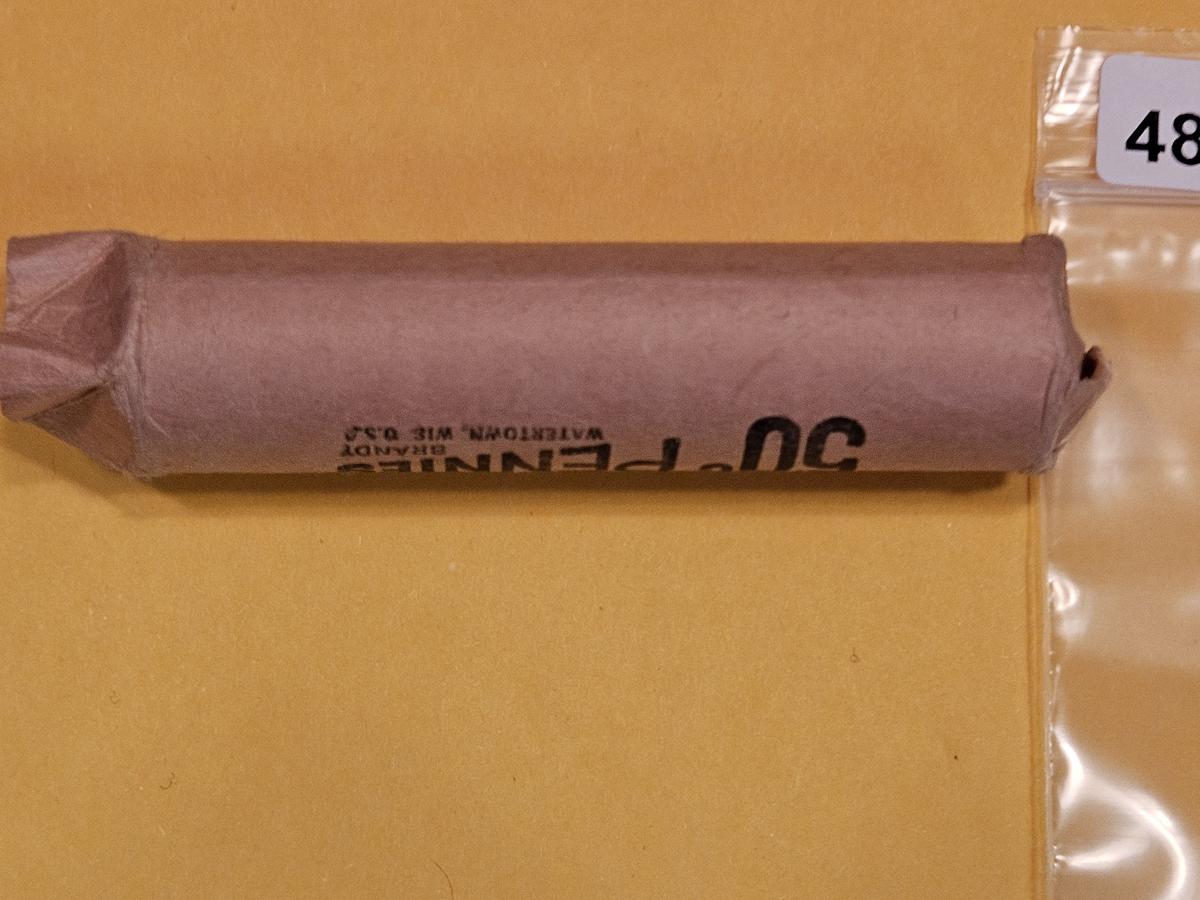 Uncirculated roll of 1955 Wheat cents