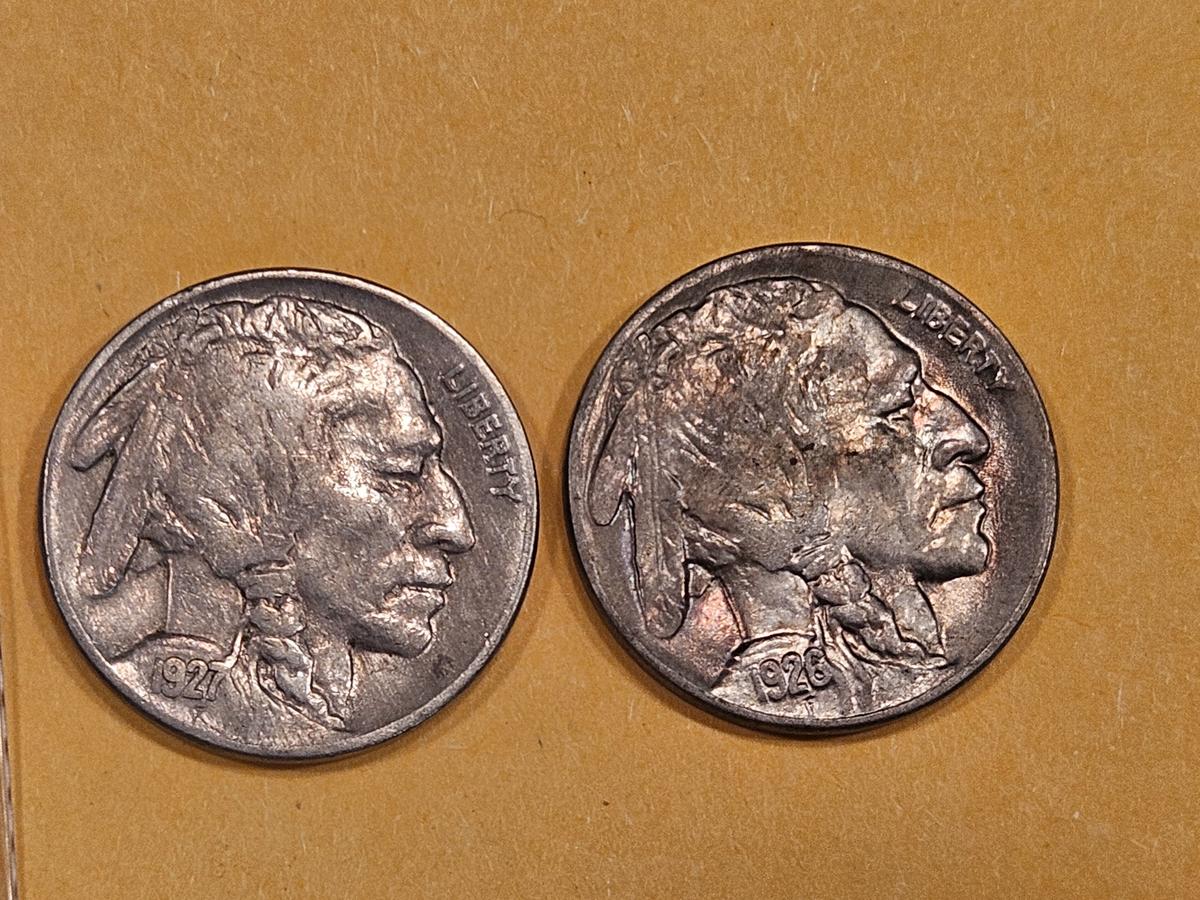 1926 and 1927 Buffalo Nickels