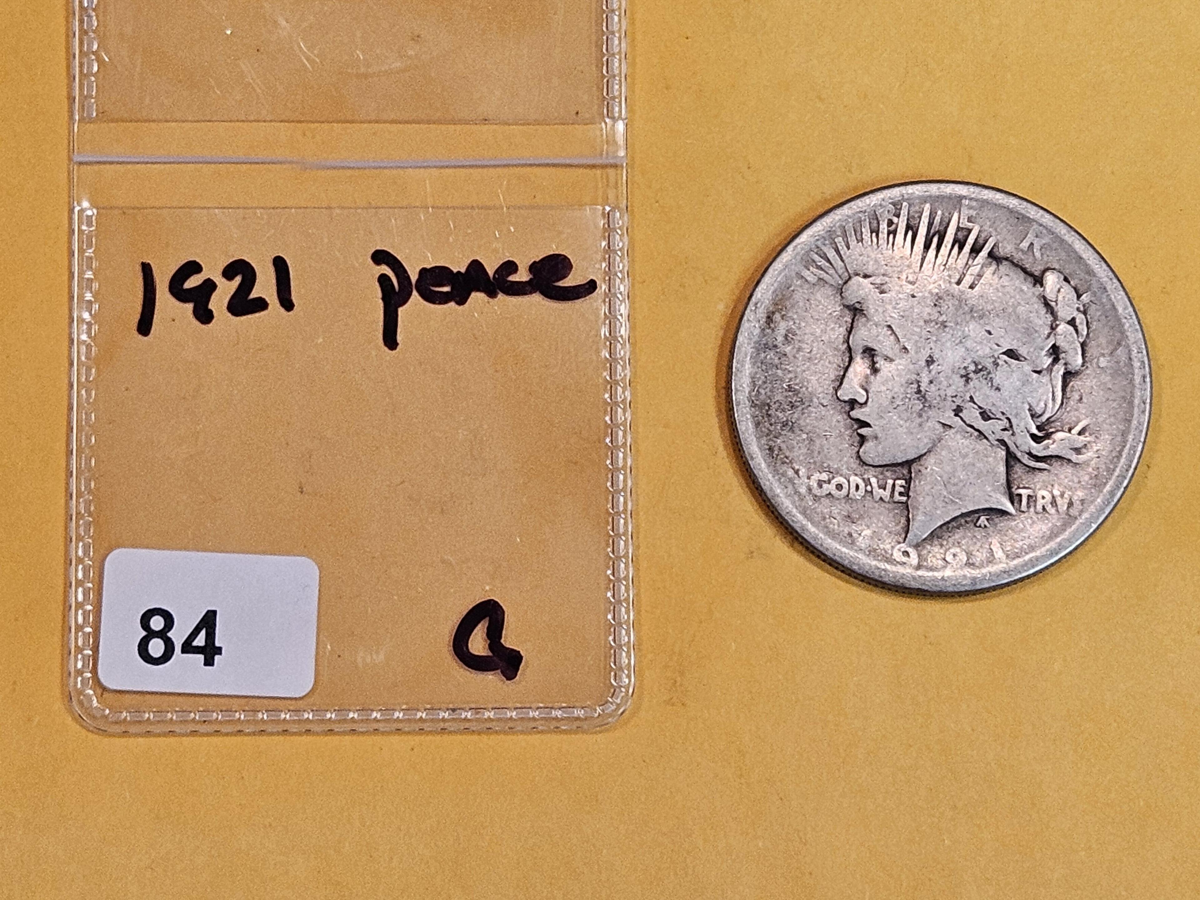 * KEY DATE * 1921 Peace Dollar in Good