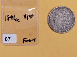 ** KEY DATE ** 1891-CC Morgan Dollar in Fine - 15