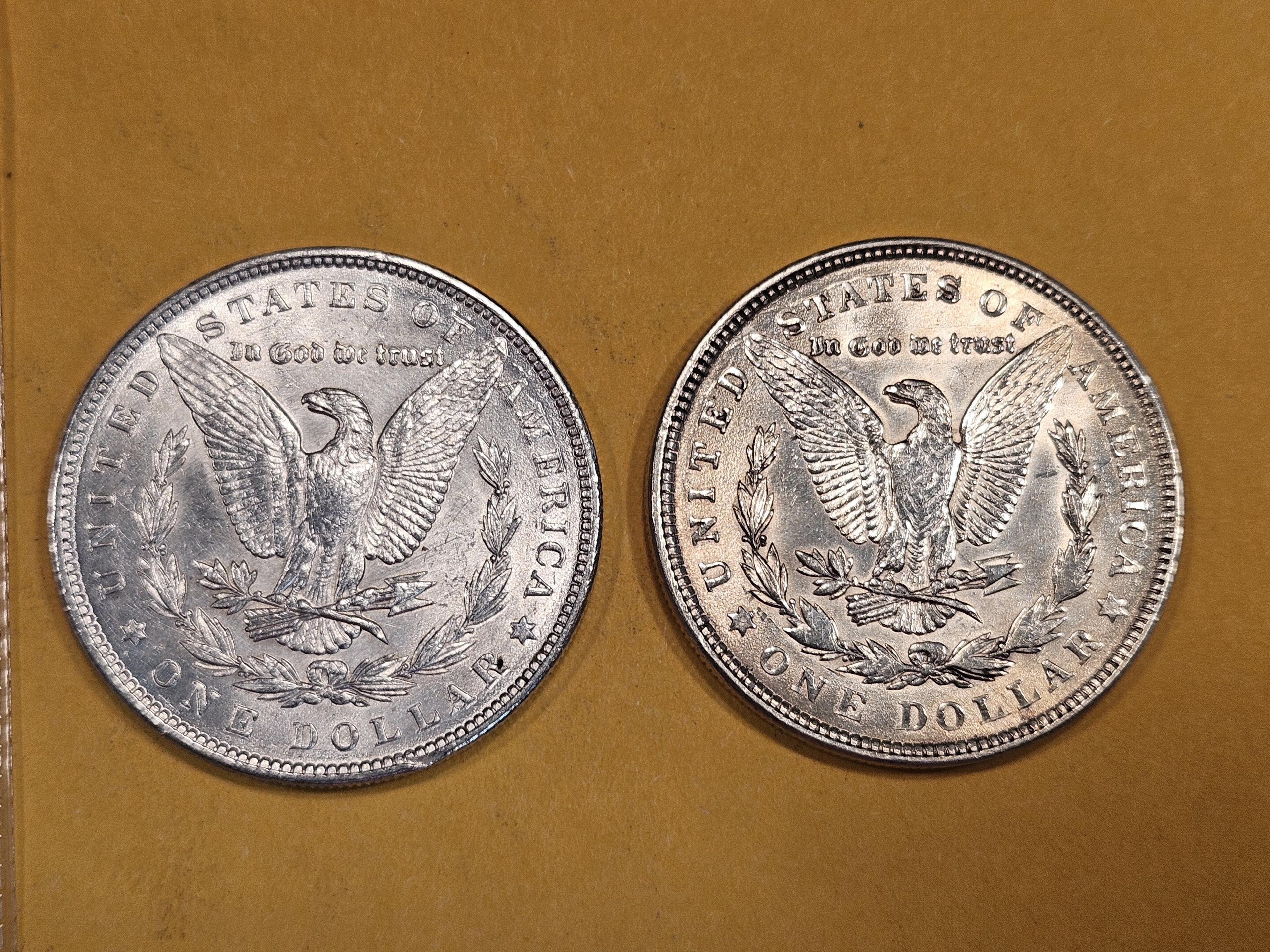 1890 and 1921 Morgan Silver Dollars