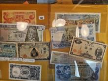 Ten mixed pieces of World Currency