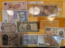 Ten mixed pieces of World Currency