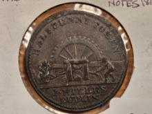 1813 Ireland 1/2 penny token in Very Fine