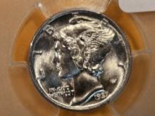 GEM! PCGS 1937 Mercury Dime in Mint State 66