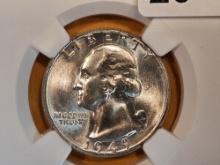 GEM! NGC 1949 Washington Quarter in Mint State 65