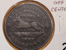 1837 Hard Times Token in Very Fine