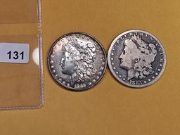 1889 and 1883-S Morgan Dollars