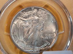 PCGS 1945 Walking Liberty Half Dollar in About Uncirculated - 58