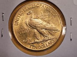 GOLD! Brilliant About Uncirculated plus 1913 Gold Indian Ten Dollars