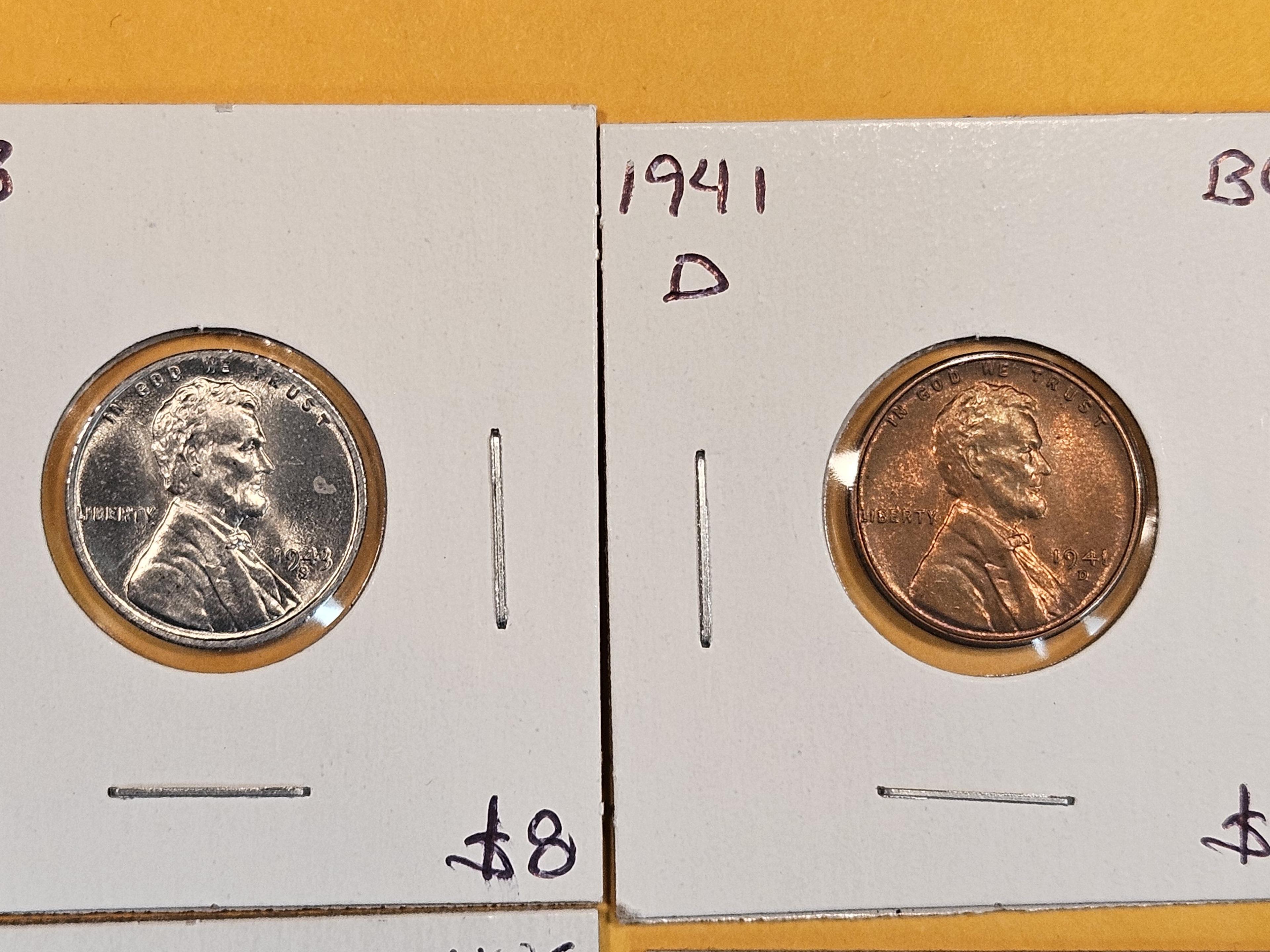 Eight Very Choice to GEM Brilliant uncirculated Wheat Cents