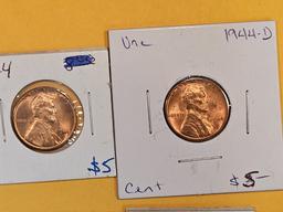 Eight Very Choice to GEM Brilliant uncirculated Wheat Cents