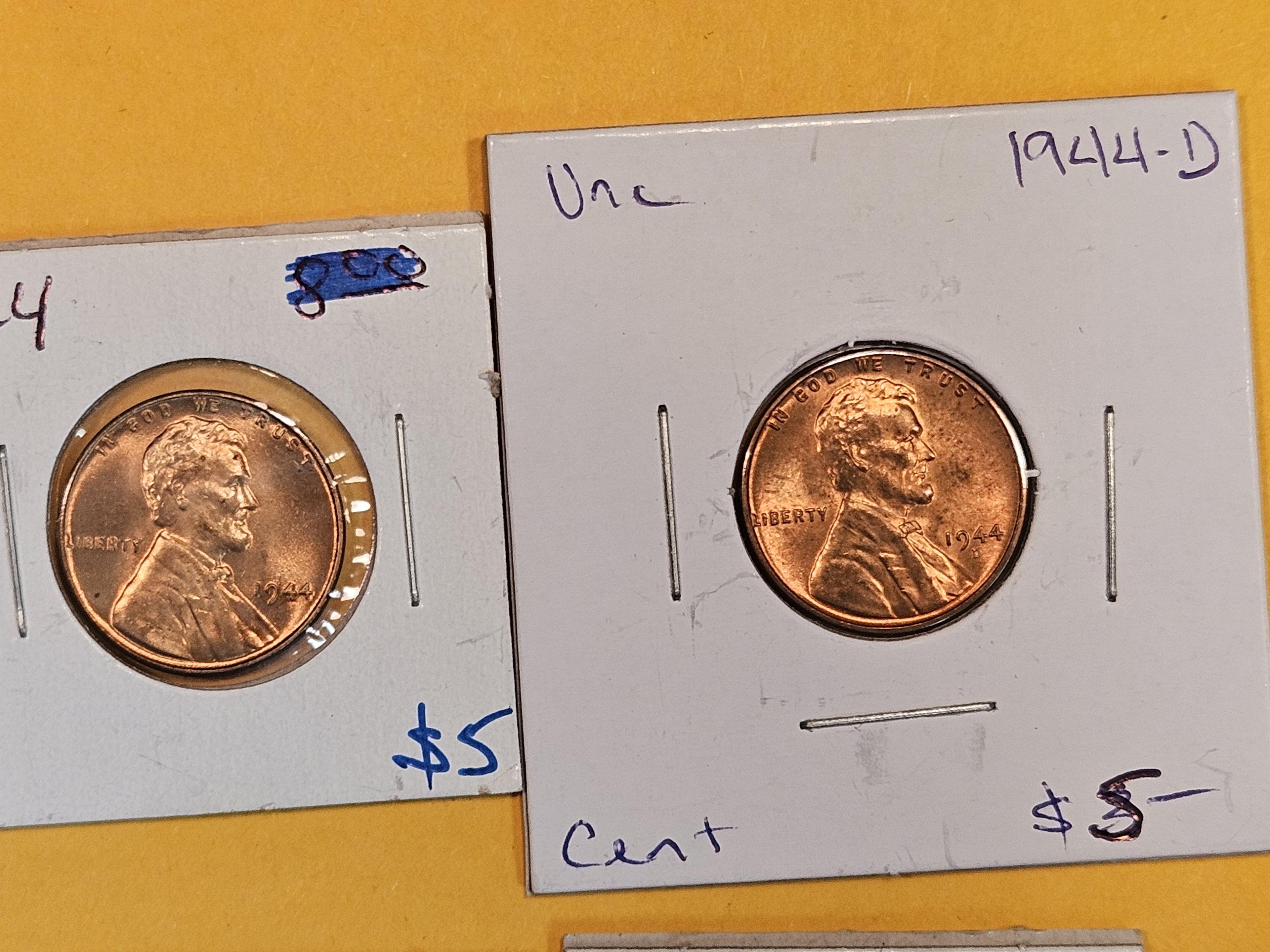 Eight Very Choice to GEM Brilliant uncirculated Wheat Cents