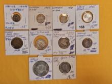 Ten little better, mixed, World Coins