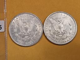 1896 and 1883-O Morgan Dollars
