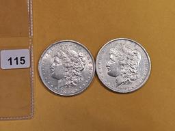 1896 and 1883-O Morgan Dollars