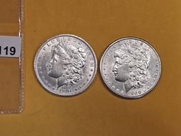 1901-O and 1900 Morgan Dollars