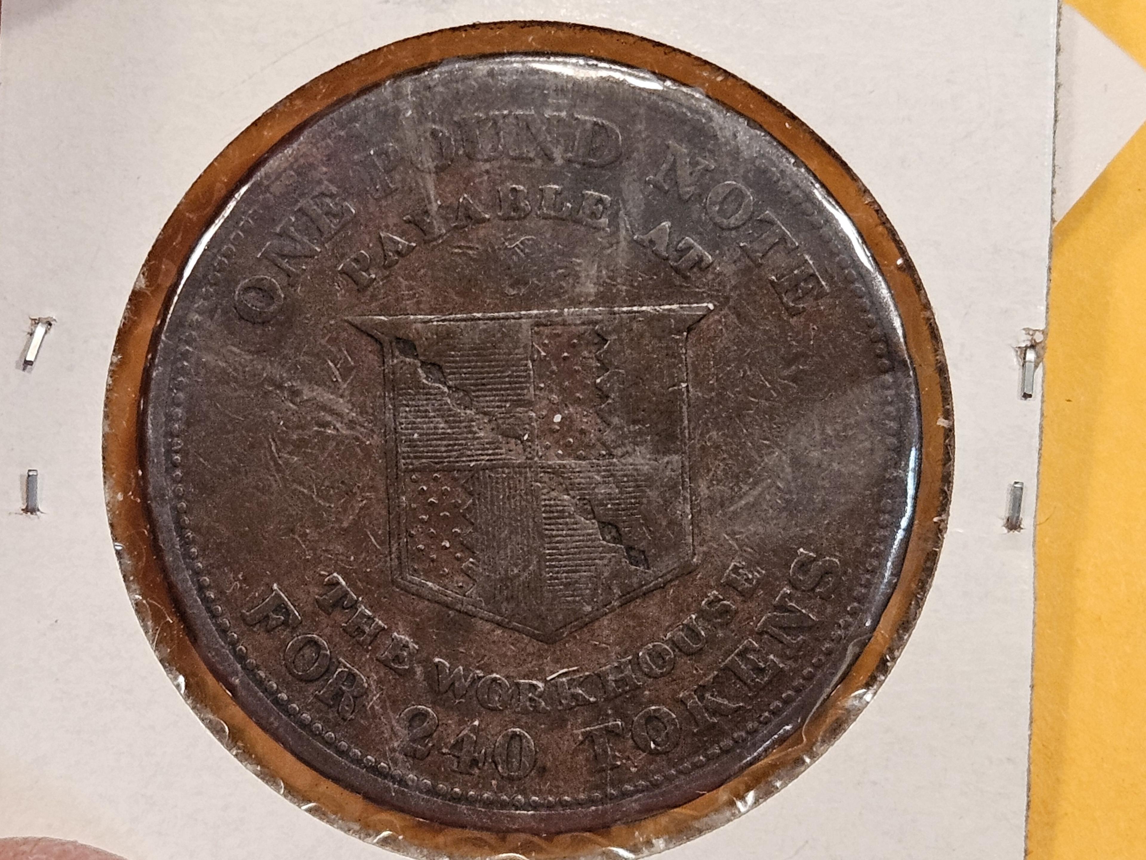 1812 CONDER Token One Penny in Very Fine