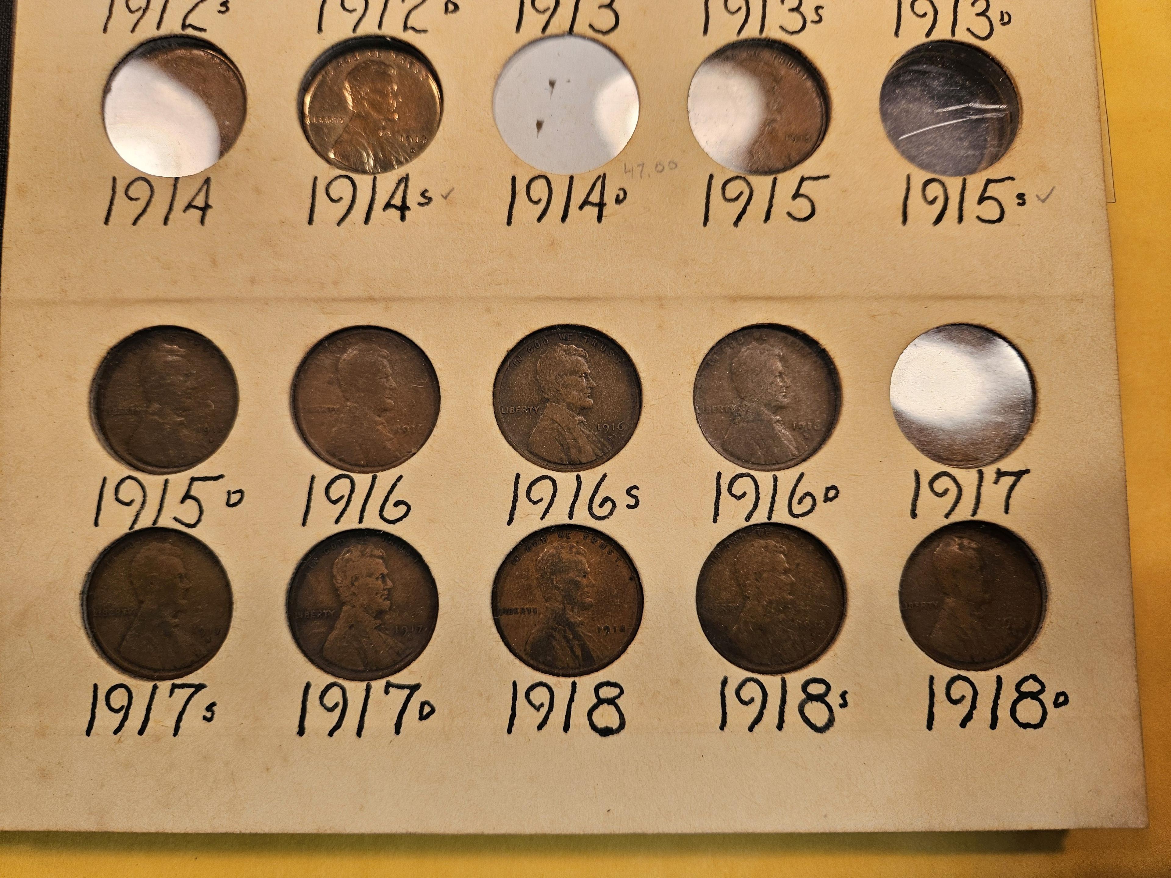 Mostly full Lincoln Wheat Cent Album