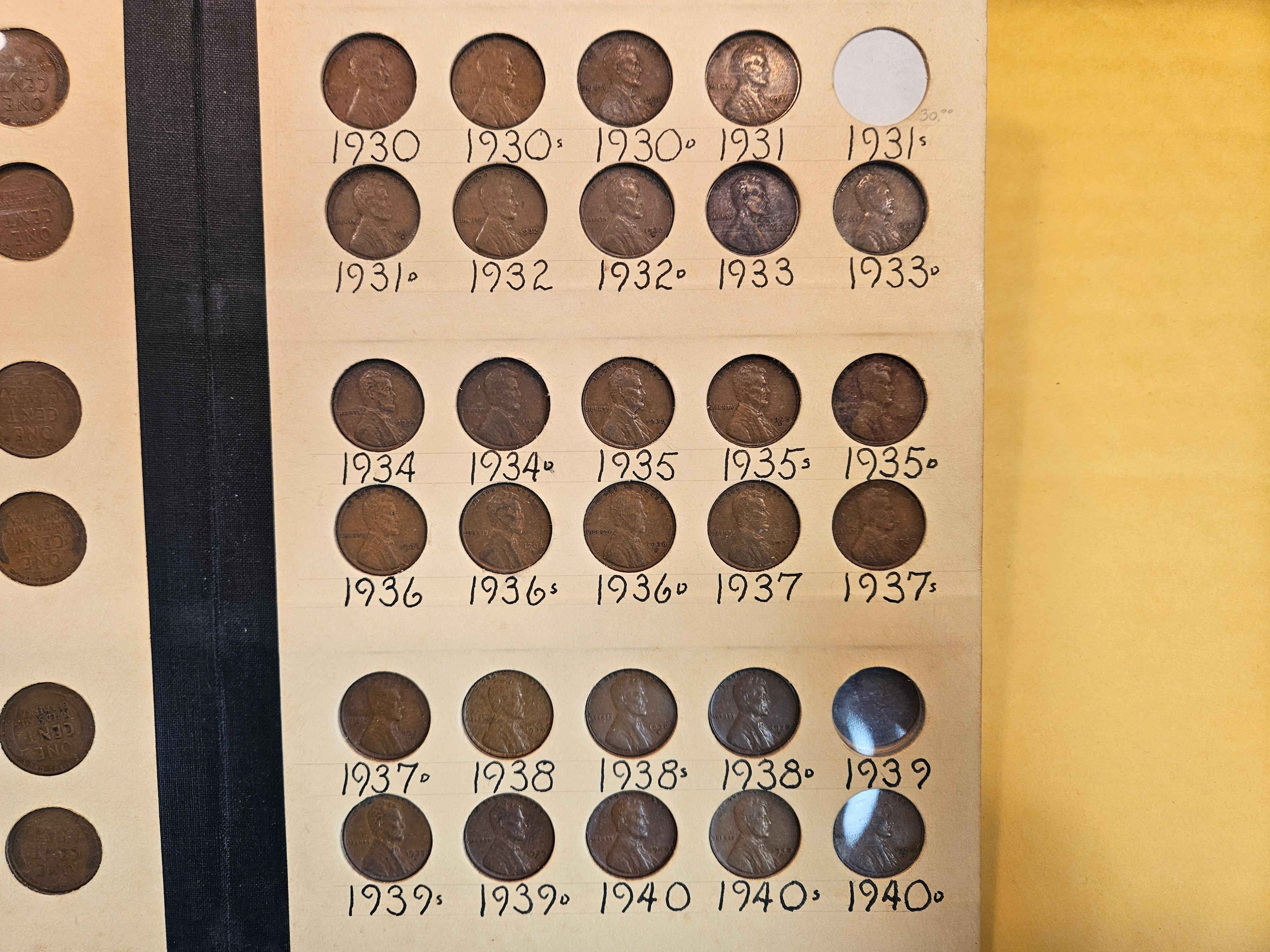 Mostly full Lincoln Wheat Cent Album