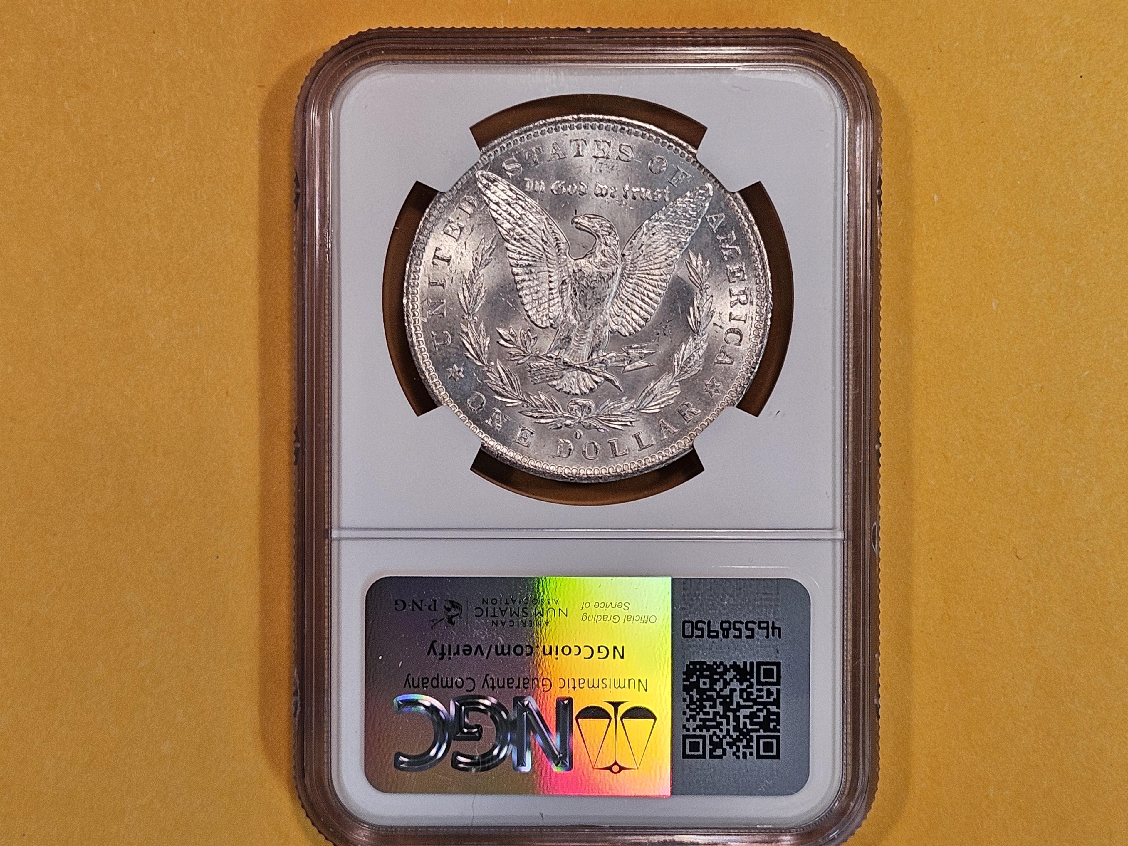 NGC 1883-O Morgan Dollar in Mint State 64