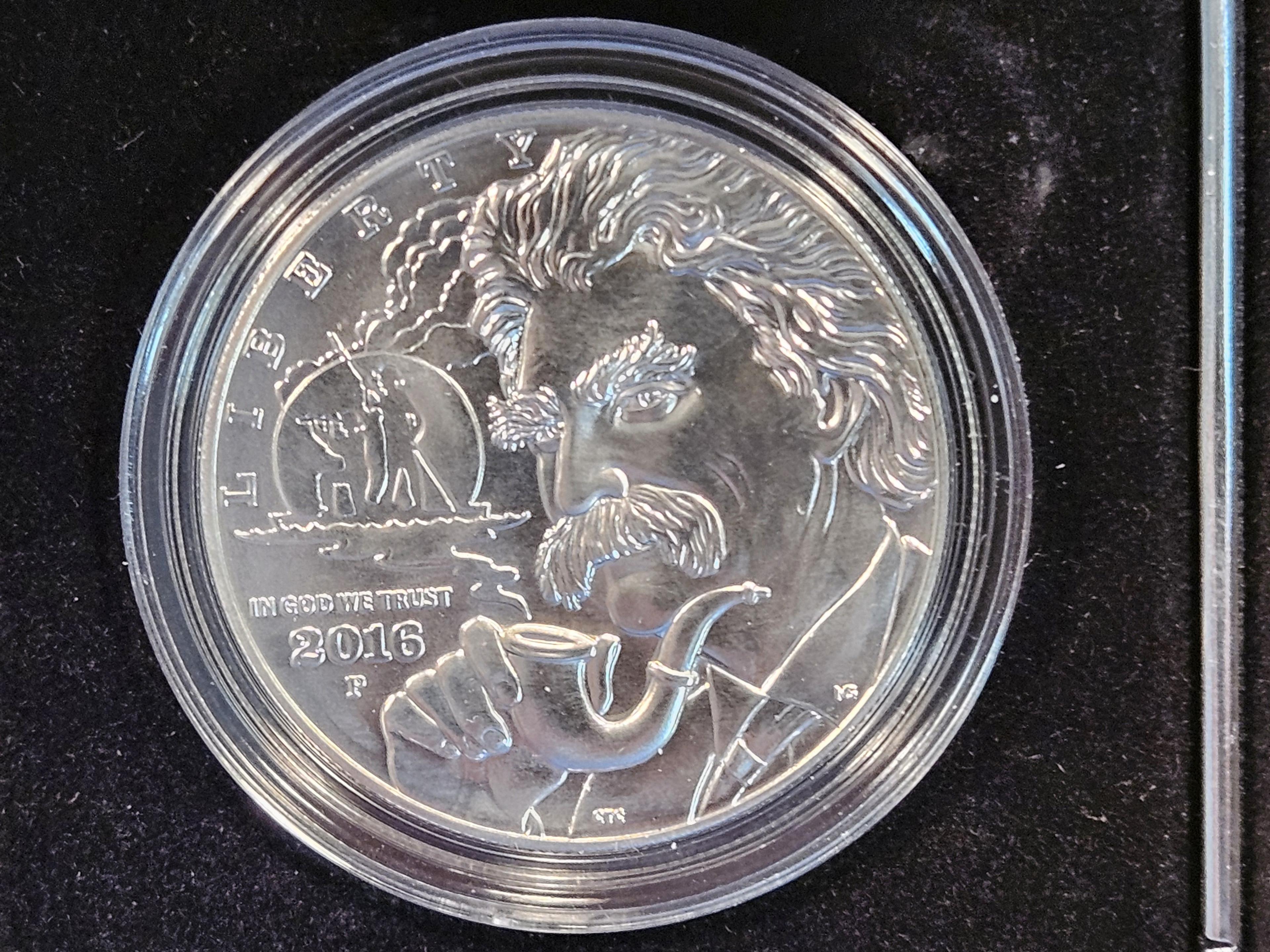 2016 Mark Twain GEM BU Commemorative Silver Dollar