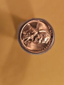 Brilliant Uncirculated Red 1956-D Wheat cent roll