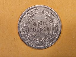 1906 Barber Dime in Extra Fine plus